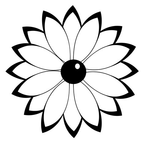 cute flowers clipart|flower clip art black and white.